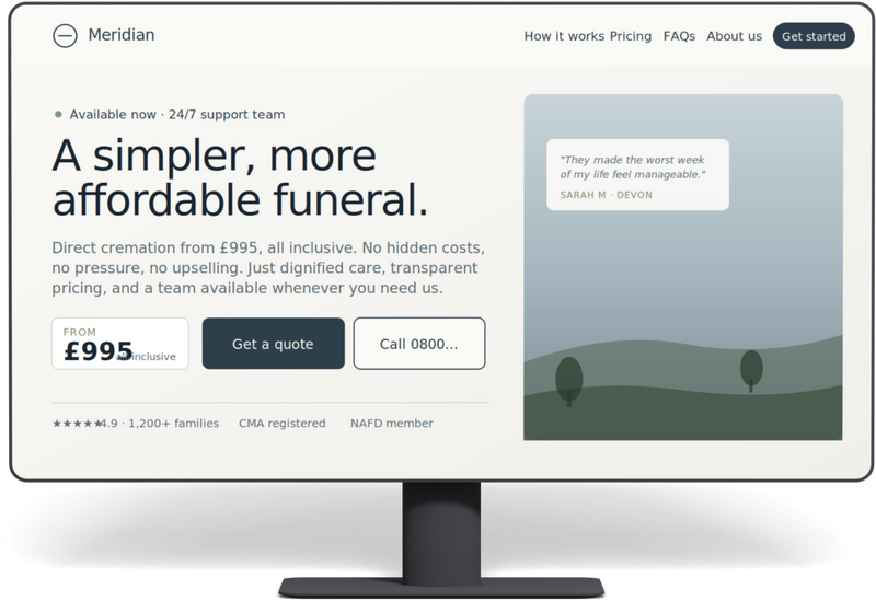 Example Funeral Directors Website 2