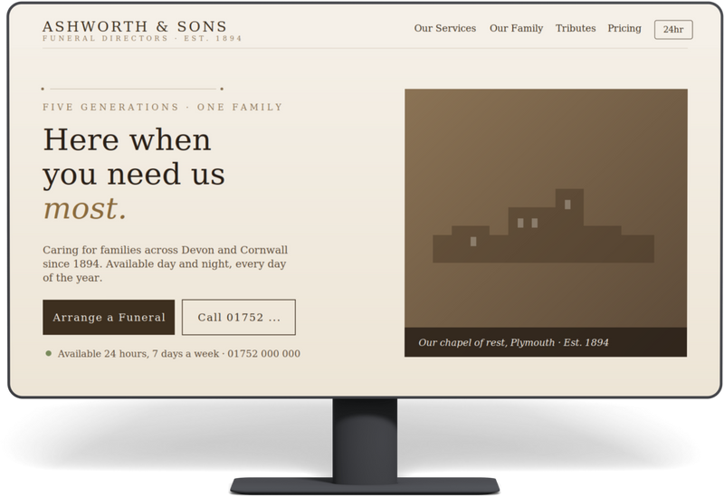 Example Funeral Directors Website 3